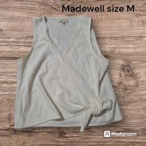 Madewell wrap tie front tank top